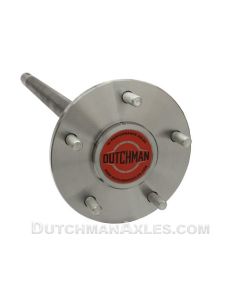 5 lug Press on bearing bolt in style axle with red hi performance decal