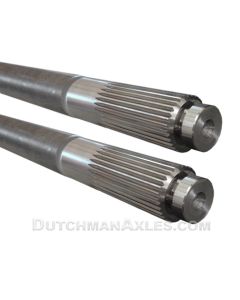 Pair of c-clip axles, button end