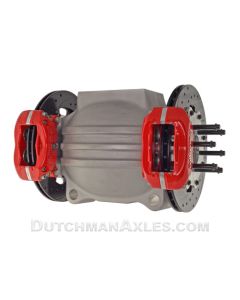 Ford 9 inch Independent housing and axles with Wilwood inboard disc brakes | Red Calipers | back view