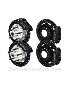 Wilwood Disc Brake kits, Drag Front & Rear bundle, cross drilled rotors, gray calipers