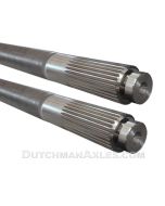 Pair of c-clip axles, button end