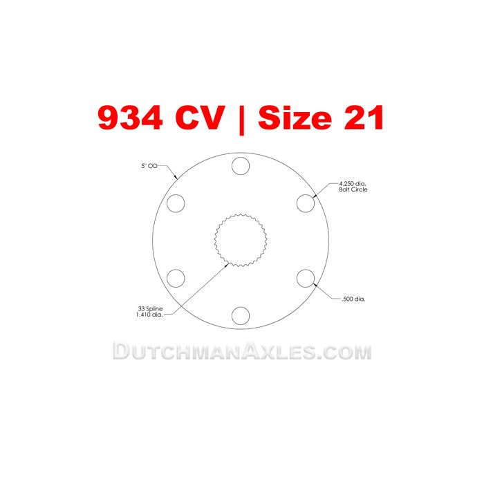 Dutchman built 934 CV joint chromoly outer stub axles | Dutchman Axles