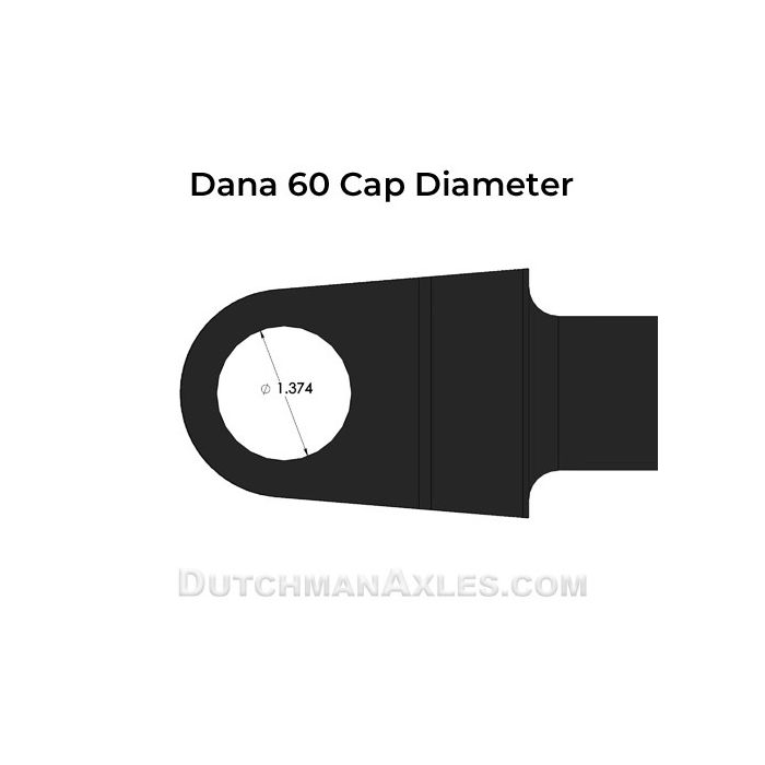 Dana 60 front outer chromoly 4340 stub axle shafts | Dutchman Axles