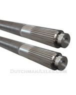 Pair Stock c-clip axle shafts, spline & button end