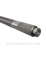 Single c clip axle, button end