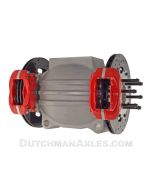 Ford 9 inch Independent housing and axles with Wilwood inboard disc brakes | Red Calipers | back view